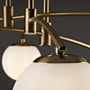 Изображение товара Светильник потолочный Modern, Hanger, 6 ламп, 110х49,5 см, латунь/белый матовый