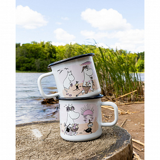 Изображение товара Кружка эмалированная Moomin, Пляж, 370 мл