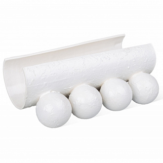 Изображение товара Блюдо Цилиндр на 4 шарах, 30х12 см, белое