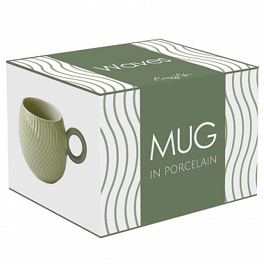 картинка Кружка Waves, 350 мл, зеленая от магазина Одежда+