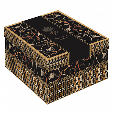 картинка Кружка с крышкой и ложкой Luxury chain, 300 мл, черная от магазина Одежда+