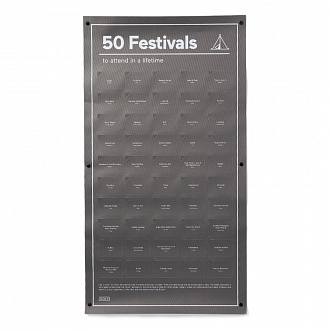Изображение товара Постер Doiy, 50 фестивалей, которые нужно посетить в жизни