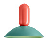 Изображение товара Светильник подвесной Modern, Lotus,  Ø30х230 см, красный/бирюзовый