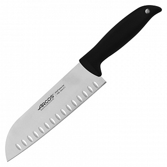 Изображение товара Нож кухонный Menorca, Сантоку, 18 см, черная рукоятка
