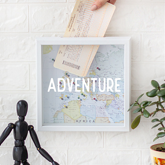 Изображение товара Рамка-копилка для путешествий Продбюро, Adventure, 25х25 см