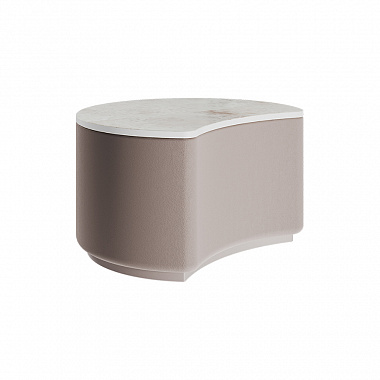 Столик Moon, ∅43 см, камень/бежевый, анонс элемента
