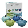 Изображение товара Набор кокотниц Le Creuset, Ø10 см, 4 шт., сине-зеленый
