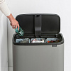 Изображение товара Бак для мусора Brabantia, Touch Bin Bo, 3х11 л, минерально-серый