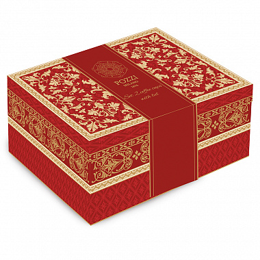 картинка Набор кружек для кофе c крышкой Baroque, 90 мл, 2шт от магазина Одежда+