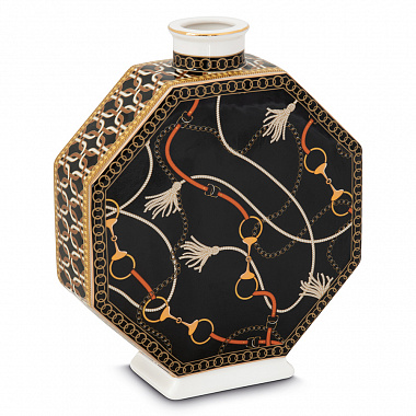 картинка Ваза Luxury chain, 18 см, черная от магазина Одежда+