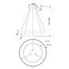 Изображение товара Светильник подвесной Technical, Rim, 2 яруса, Ø80 см, латунь