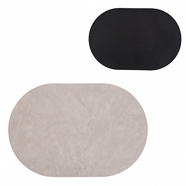 Салфетка сервировочная Pool, 30х45 см, черная/светло-серая, анонс элемента