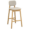 Изображение товара Стул барный с обивкой Saga, рогожка, бежевый