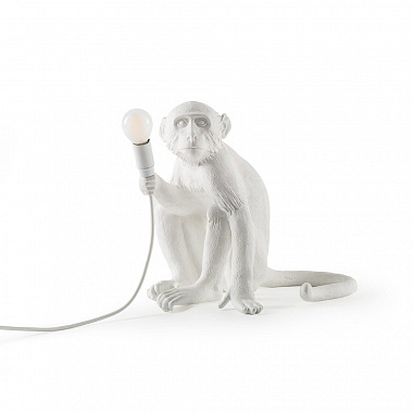 картинка Светильник Monkey Lamp Sitting, белый от магазина Одежда+