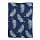 Плед вязаный с авторским принтом Fleshy Leaves синего цвета из коллекции Wild, 130х180 см