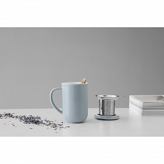 Изображение товара Кружка чайная с ситом Minima, 500 мл, голубая