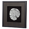 Изображение товара Панно на стену Большие листья 3, темно-коричневое/серебро