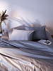 Изображение товара Комплект постельного белья из премиального сатина светло-серого цвета из коллекции Essential, 150х20
