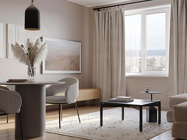 Столик кофейный Saga, 75х75 см, темно-серый, анонс элемента