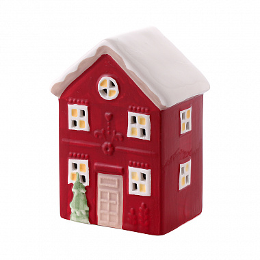 картинка Домик с подсветкой Fredensborg из коллекции New Year Essential, 13 см от магазина Одежда+