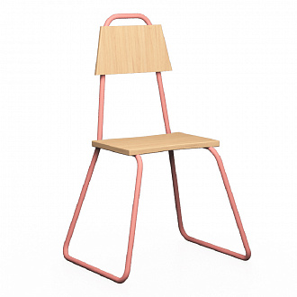 Изображение товара Стул Bauhaus, дуб/розовый