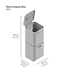Изображение товара Контейнер для мусора с двумя баками Totem Compact, 40 л, нержавеющая сталь