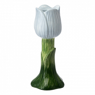 Подсвечник Floret голубого цвета из коллекции Blossom, 20 см