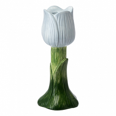 картинка Подсвечник Floret голубого цвета из коллекции Blossom, 20 см от магазина Одежда+