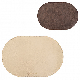 Салфетка сервировочная Pool, 30х45 см, коричневая/золотистый металлик