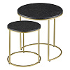 Изображение товара Набор из 2-х кофейных столиков Hans, Ø40 см и Ø50 см, черный мрамор