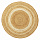 Ковер из джута круглый с вставками белого цвета из коллекции Ethnic, 120см