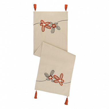 Дорожка на стол Stone flowers из коллекции Ethnic, 45х150 см, анонс элемента