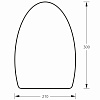 Изображение товара Светильник настольный Oval, Ø21х30 см, E14, 4000K