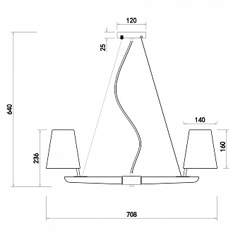 Изображение товара Светильник подвесной Modern Market, Arellano, 6 ламп, Ø70,8х23,6 см, белый