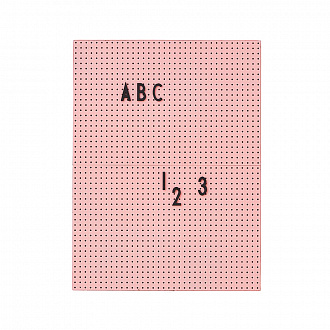 Изображение товара Доска для объявлений A4 Design Letters, AJ vintage ABC, розовая