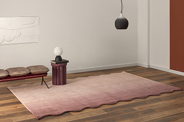 Ковер из шерсти Over Horizon цвета марсала из коллекции Trendy Ruffles, анонс элемента