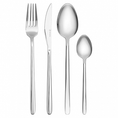картинка Набор столовых приборов Pure, серебристые глянцевые, 16 пред. от магазина Одежда+