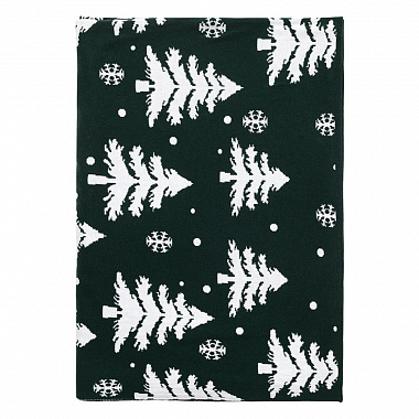 Плед вязаный с новогодним рисунком Морозный Лес
из коллекции New Year Essential,130х180 см, анонс элемента