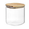 Изображение товара Банка для хранения квадратная Glass Acacia, 1,5 л