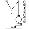 Изображение товара Светильник подвесной Modern, Impulse, 1 лампа, 20х80х166 см, латунь