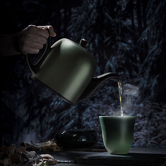 Изображение товара Чайник заварочный Salam Mat Black, 900 мл, зеленый