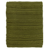 Изображение товара Плед из хлопка с буклированной вязкой оливкового цвета из коллекции Essential, 130х170 см