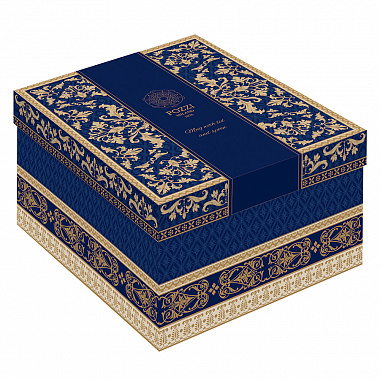 картинка Кружка с крышкой и ложкой Baroque, 300 мл, синяя от магазина Одежда+