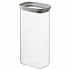 Банка для хранения прямоугольная Vacuum Glass, 1,75 л, светло-серая