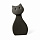 Фигура декоративная Mandolin Cats, 8х5х16 см, темно-серая