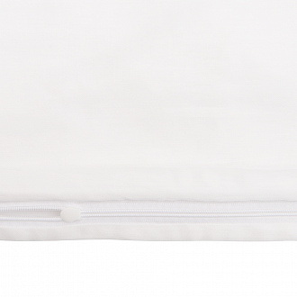 Изображение товара Комплект постельного белья из сатина белого цвета с темно-синим кантом из коллекции Essential, 150х200 см