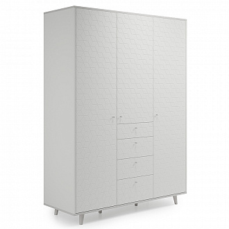 Изображение товара Шкаф Twin, TW224, 166х60х225 см, беленый дуб/молочный