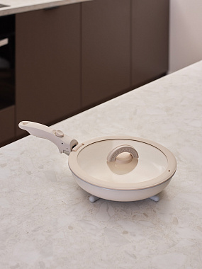 картинка Сковорода с крышкой и съемной ручкой Smart Ceramic, Ø28 см от магазина Одежда+