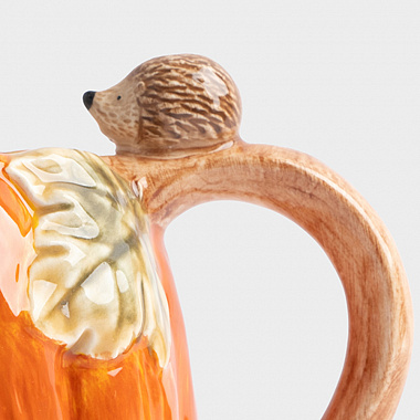 картинка Кружка Тыква, Anna Lafarg, Bright pumpkin, 10 см, оранжевая, 340 мл от магазина Одежда+