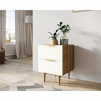 Изображение товара Тумба с 2-мя ящиками Line, 40х35х55 см, бежевая